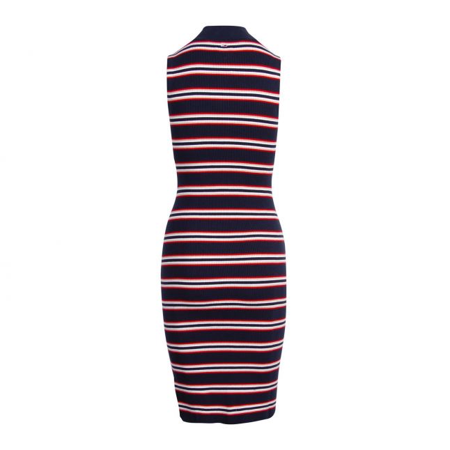 Womens Twilight Navy Stripe Side Split Dress