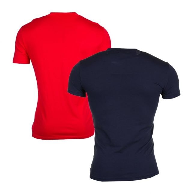 Mens Marine & Red 2 Pack Reg Fit Tee Shirts