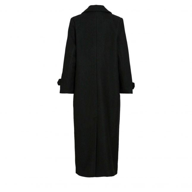 Womens Black Beauty Visaia Tailored Long Coat