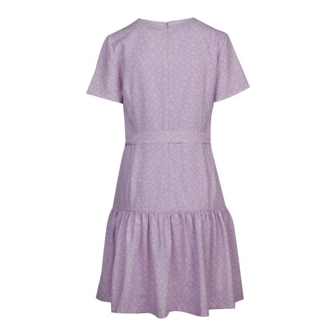 Womens Lavender Frost Mono Armoise Crepe Wrap Dress