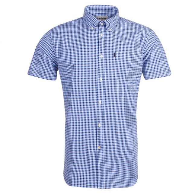 Lifestyle Mens Blue Newton Check S/s Shirt