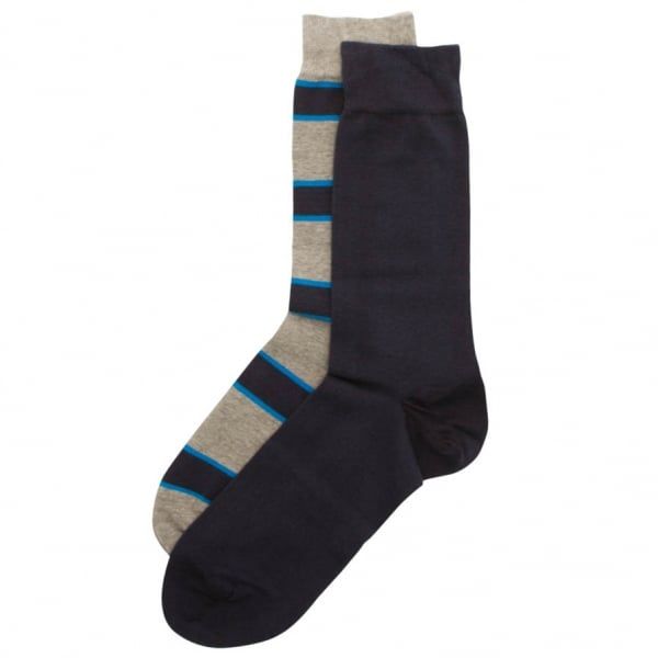 Lifestyle Mens Grey Marl Hexham 2 Pack Socks