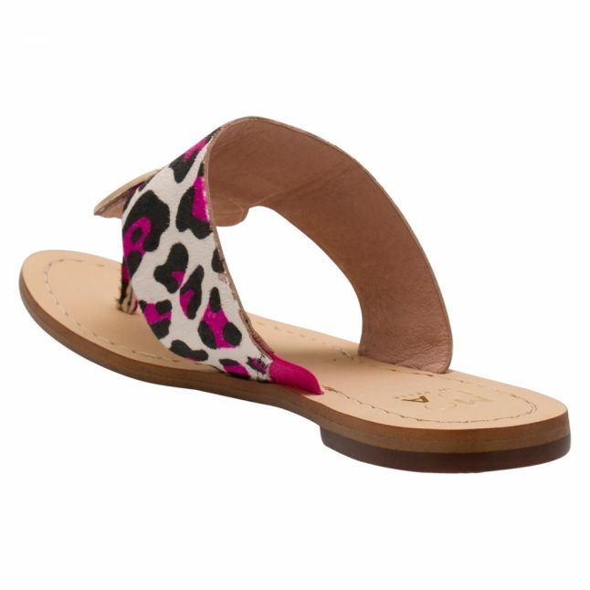 Womens Pink Norena Animal Sandals