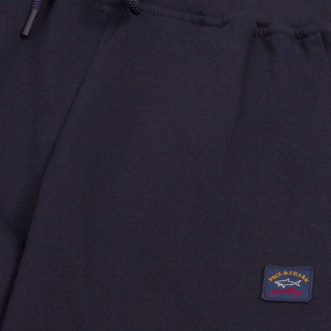 Mens Navy Branded Sweat Pants