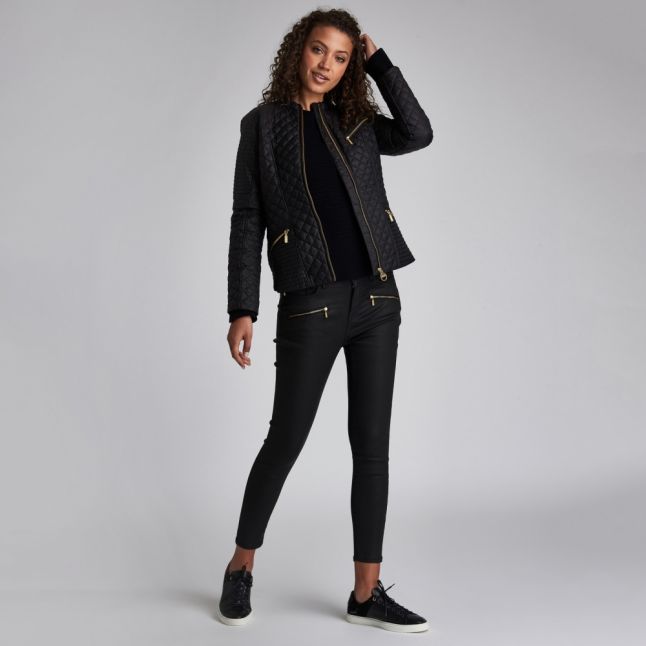 Womens Black Ronda Quilted Jacket