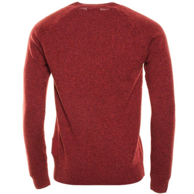 Mens Ruby Staple Lambswool Crew Knitted Jumper