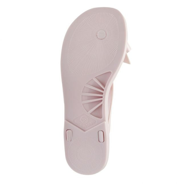 Womens Light Pink Bejouw Bow Jelly Flip Flops