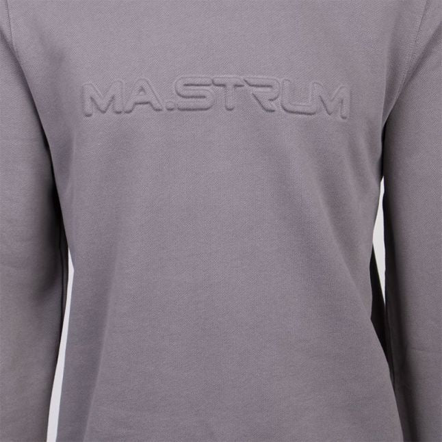 Mens Dark Slate Embossed Logo Sweat Top