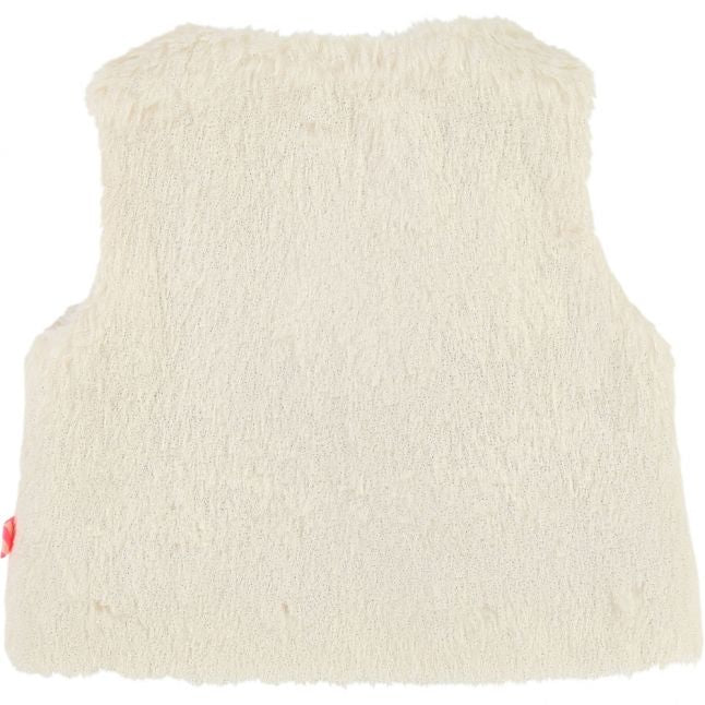 Baby White Faux Fur Gilet