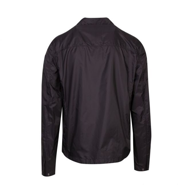 Mens Black Pocket Nylon Overshirt