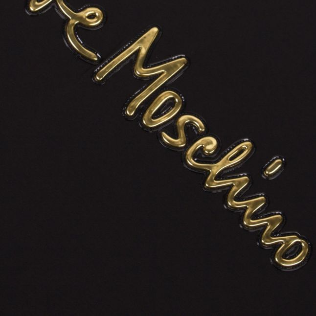 Mens Black/Gold Raised Logo Regular Fit S/s T Shirt