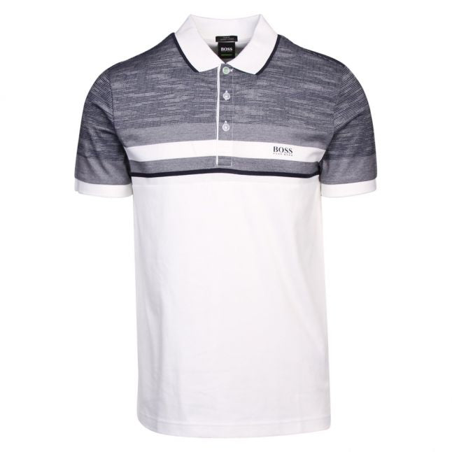 Athleisure Mens White Paule 5 Luxe Slim Fit S/s Polo Shirt