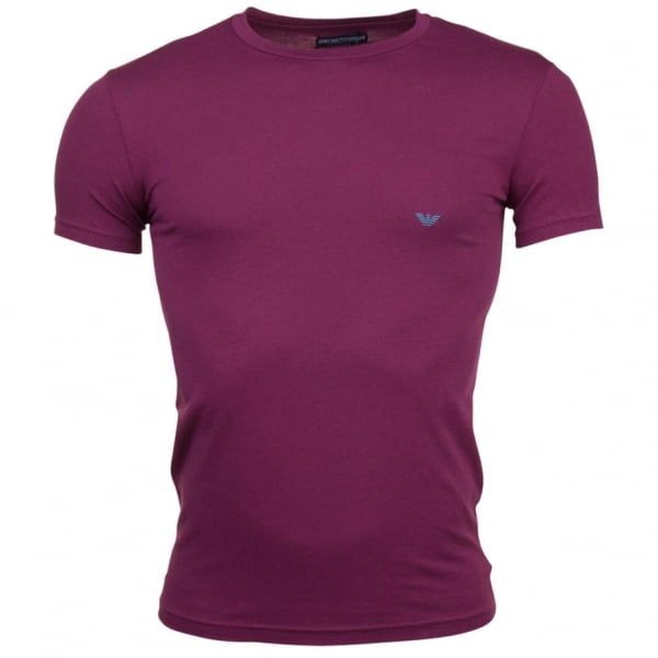 Mens Aubergine Small Logo S/s T Shirt