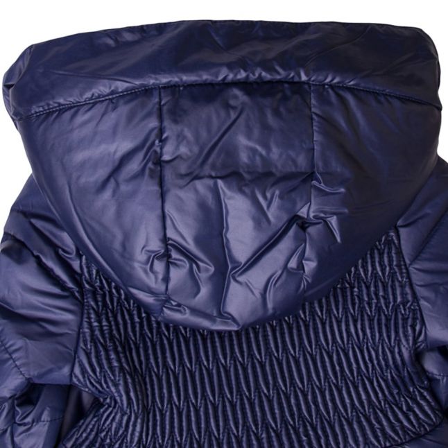 Girls Navy Quilted Coat