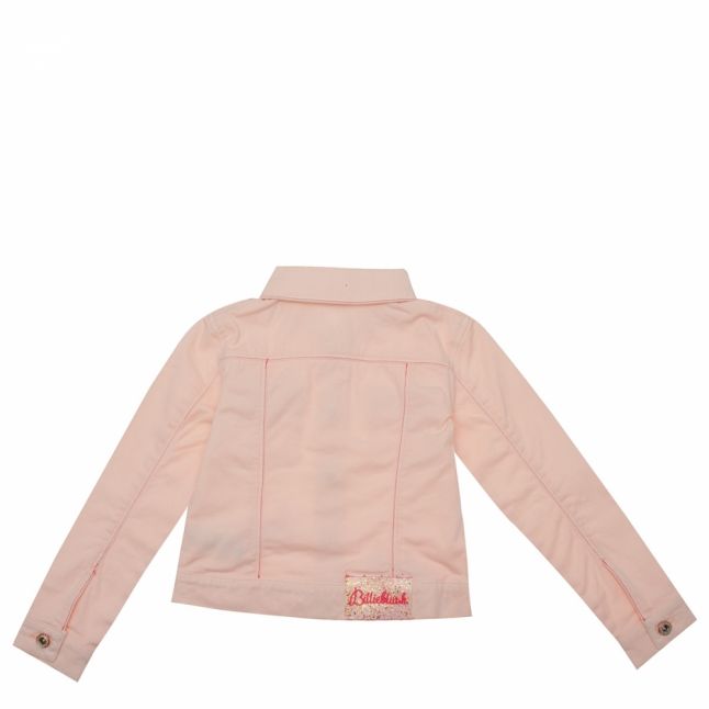 Girls Raspberry Cotton Twill Bow Jacket