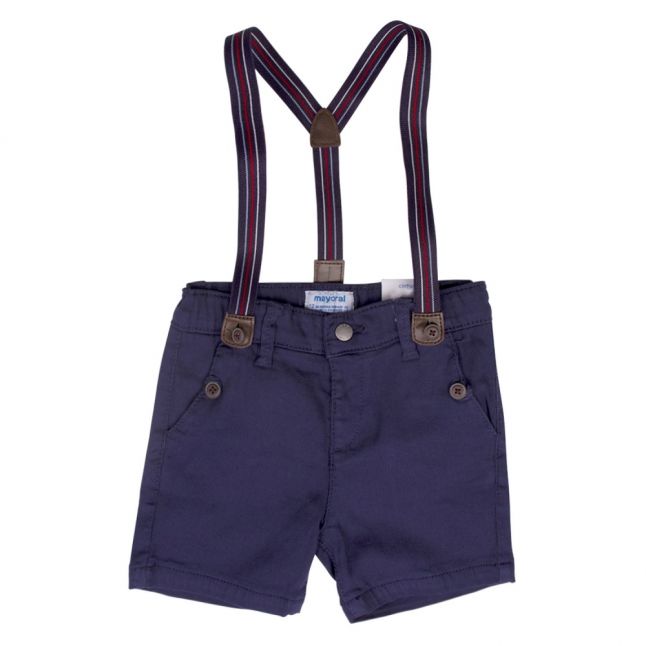 Infant Blue Chino Shorts With Braces