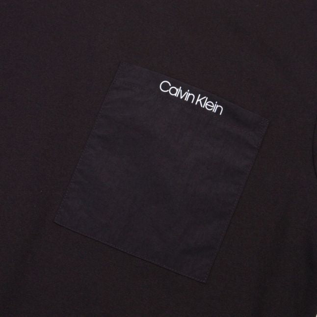 Black Nylon Pocket S/s T Shirt