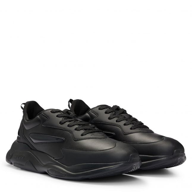 Mens Black Leon_Runn Trainers