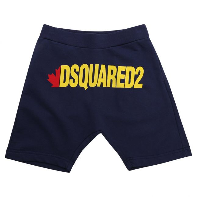 Boys Eclipse Blue Logo Front Sweat Shorts