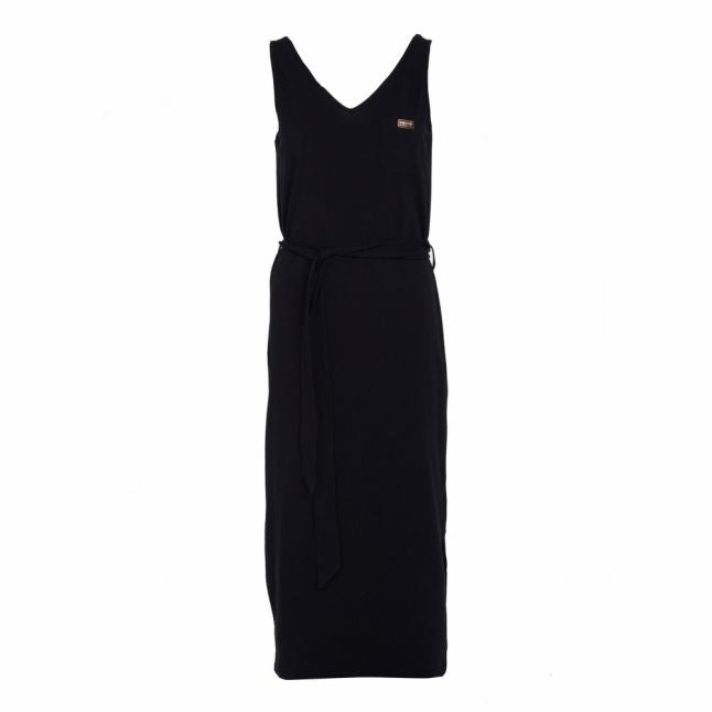 Womens Black Podium Midi Dress