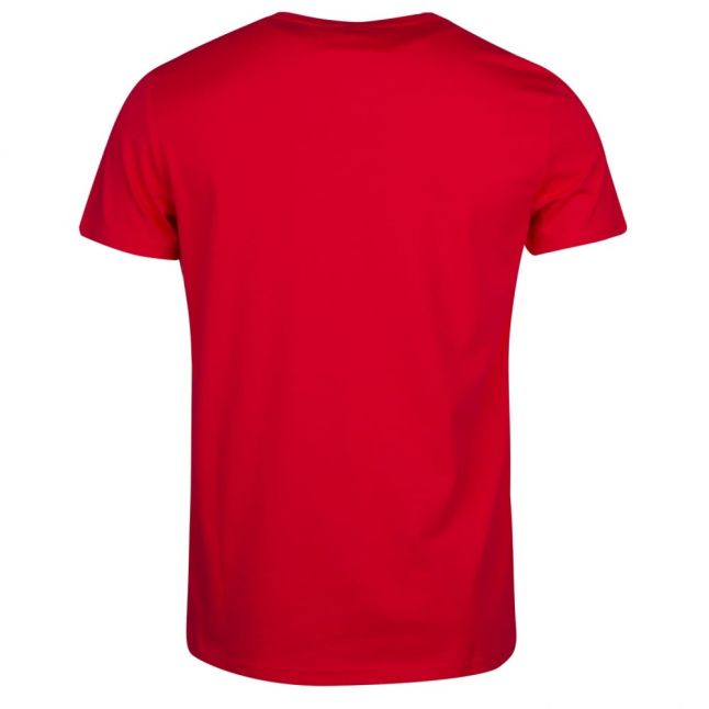 Mens Medium Red Big Logo Beach S/s T Shirt