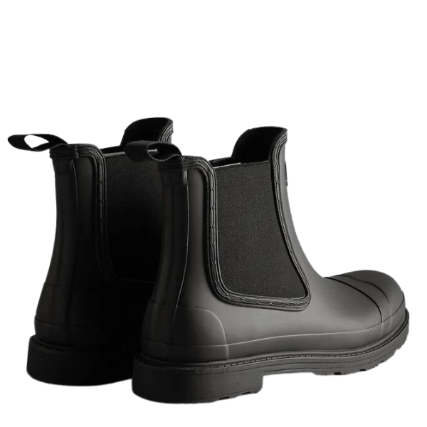 Womens Hunter Black Commando Chelsea Boots