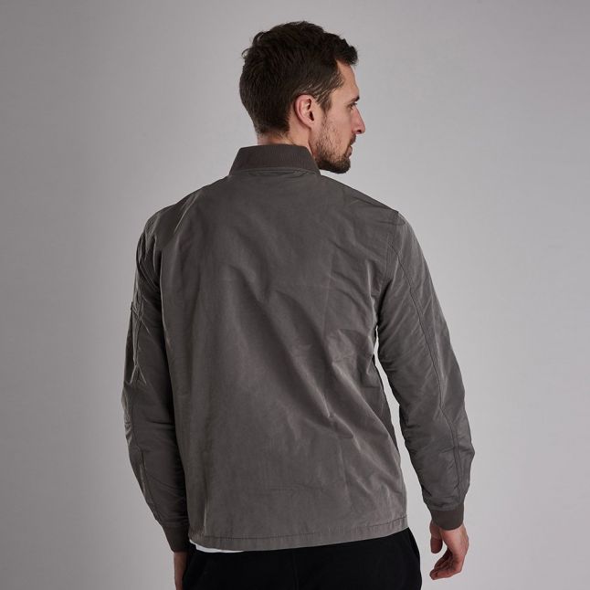 Mens Grey Bolt Zip Through Jacket