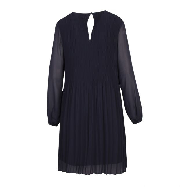 Womens Navy Vitoni Pleated Dress