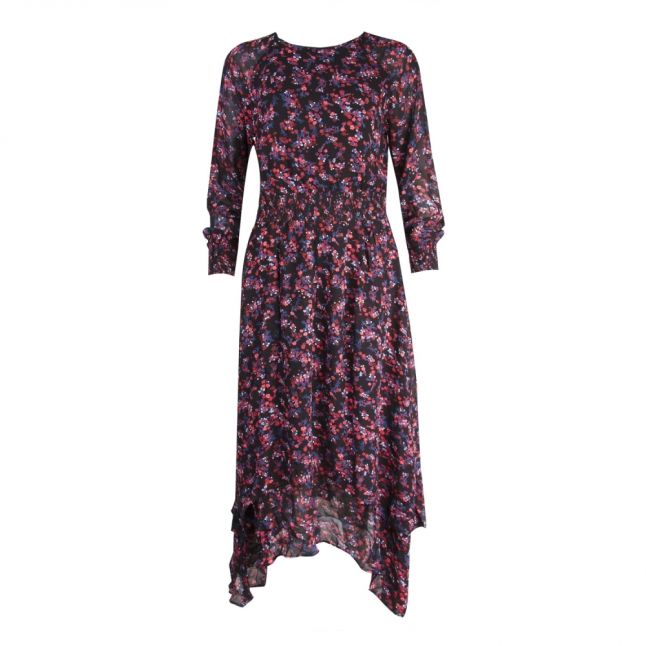 Womens Black Vinadeen Floral Midi Dress