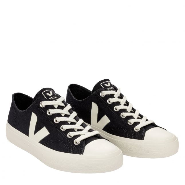 Mens VEJA Black/Pierre Wata II Low Canvas Trainers