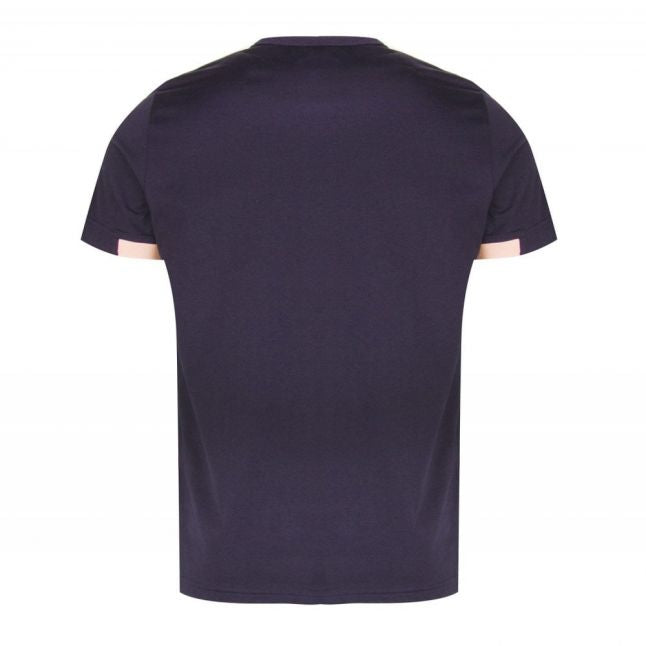 Mens Navy Chest Panel S/s T Shirt