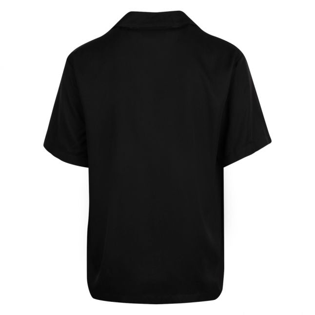 Mens Black Small Logo Casual S/s Shirt