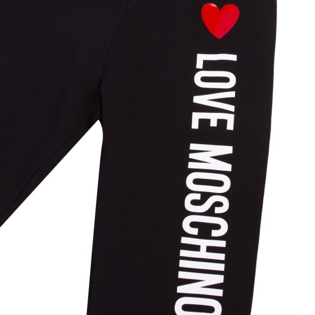 Womens Black Logo Leg Sweat Pants