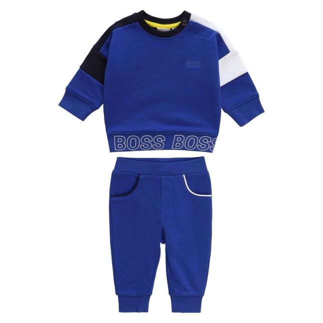 Toddler Wave Blue Branded Trim Crew Tracksuit