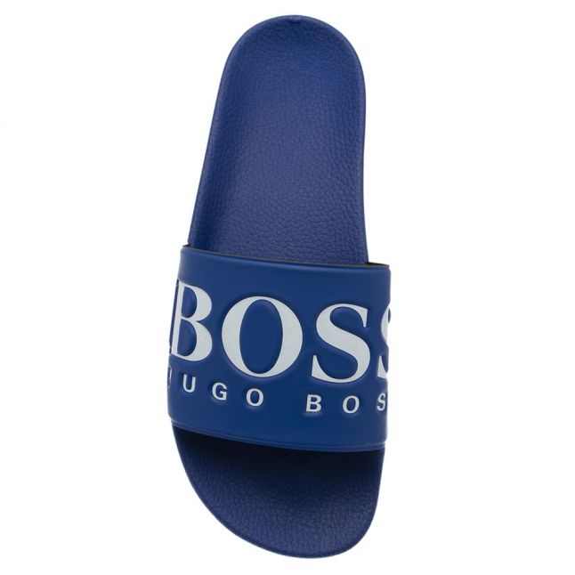 Mens Medium Blue Solar Slide Logo Slides