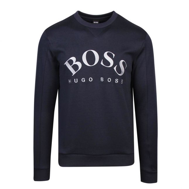 Athleisure Mens Navy/Silver Salbo Crew Sweat Top