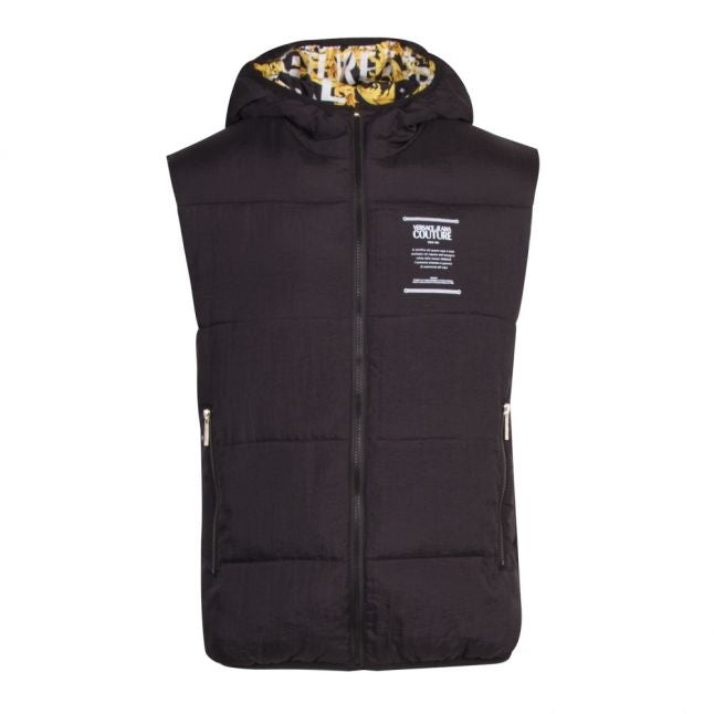 Mens Black Baroque Reversible Gilet