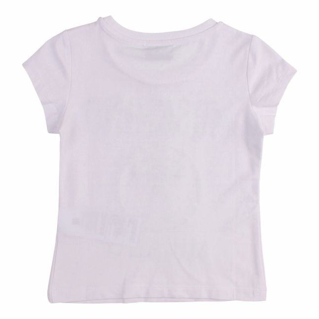 Girls White Jewel Logo S/s T Shirt