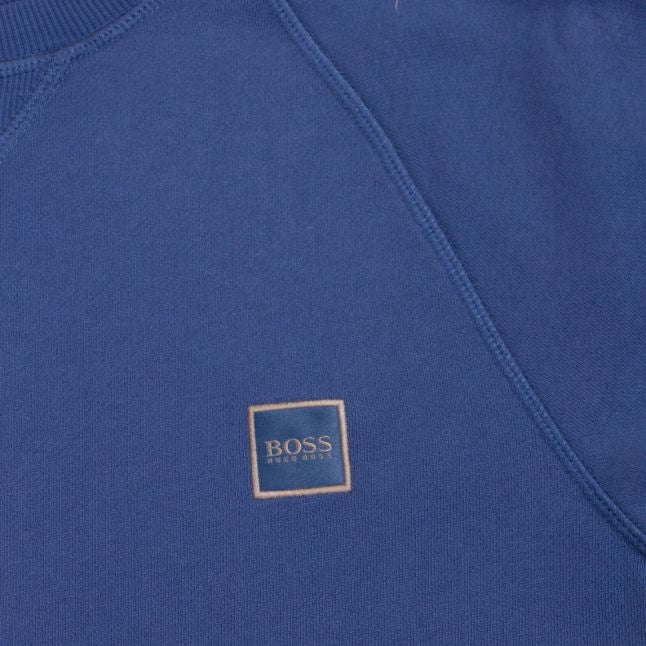 Casual Mens Blue Wyan Crew Sweat Top