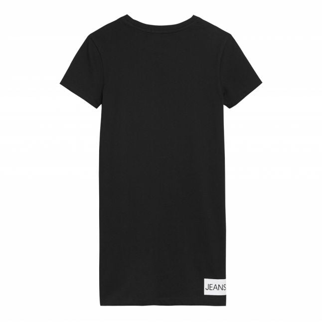 Girls Black Institutional Logo T Shirt Dress