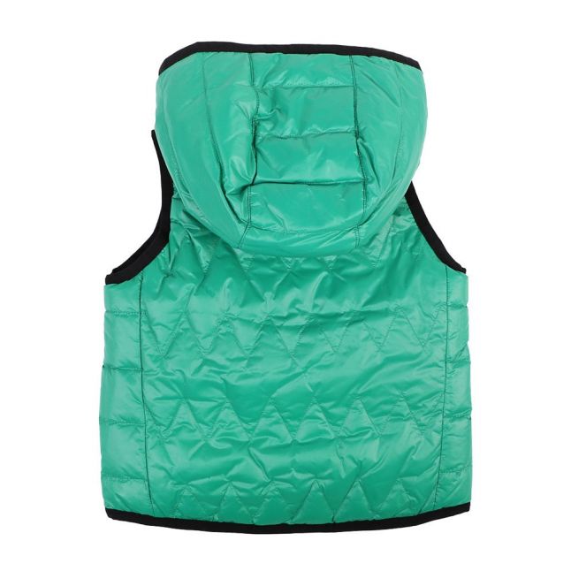 Toddler Black/Green Reversible Padded Gilet