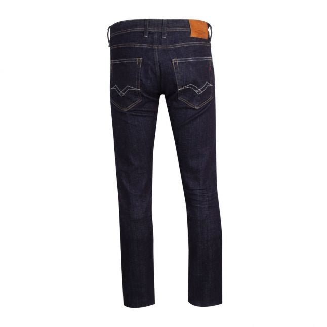 Mens Dark Blue Grover Straight Fit Jeans