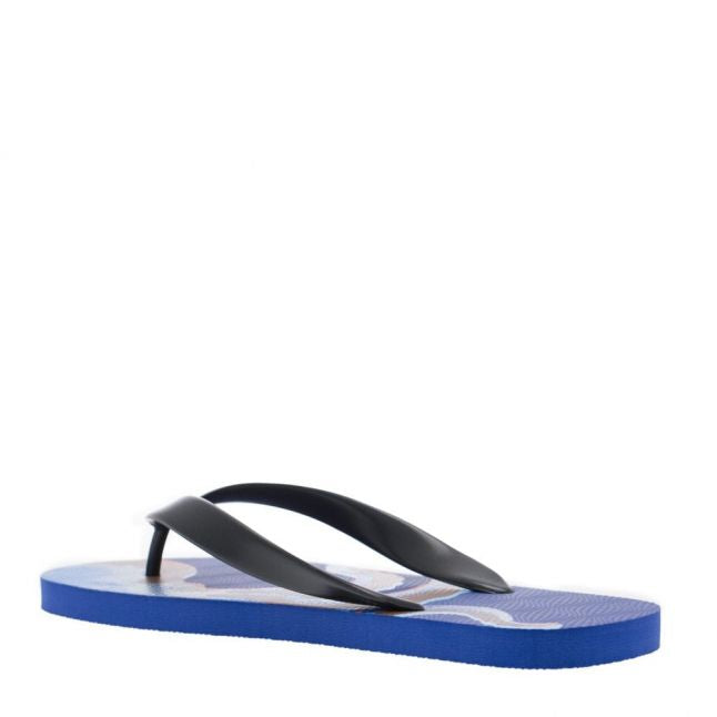 Mens Blue Octopus Disc Flip Flops