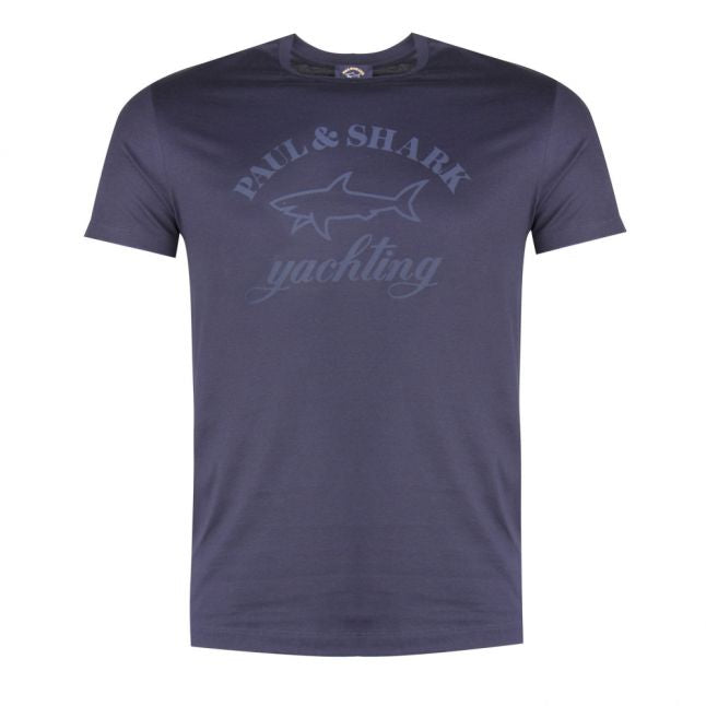 Mens Navy Tonal Logo Shark Fit S/s T Shirt