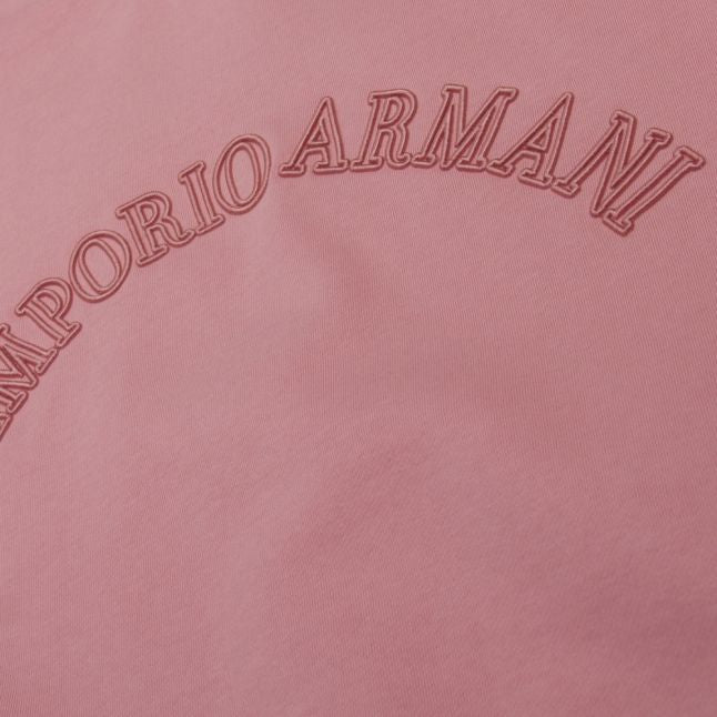 Womens Pink Embroidered Logo Sweat Top