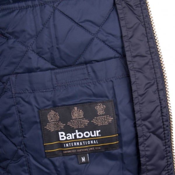 Mens Navy Gear Quilted Jacket