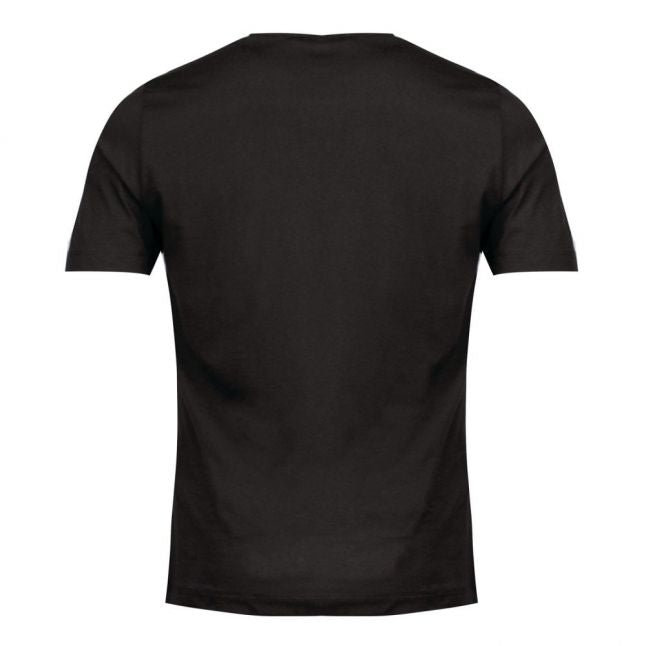 Mens Black PU Badge Slim S/s T Shirt