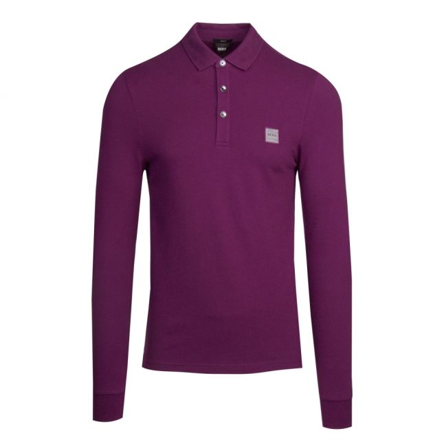 Casual Mens Purple Passerby L/s Polo Shirt