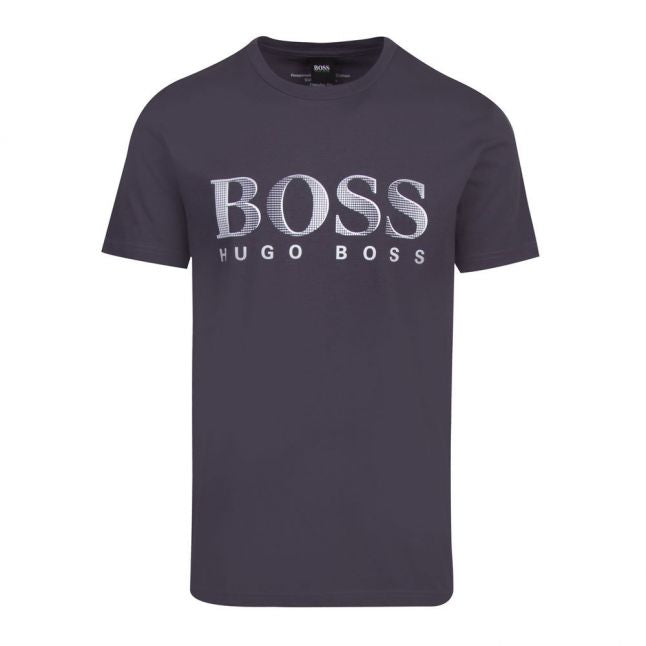 Mens Dark Grey Beach Logo Regular Fit S/s T Shirt