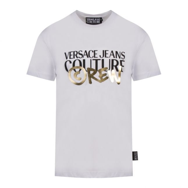 Mens White Crew Logo S/s T Shirt